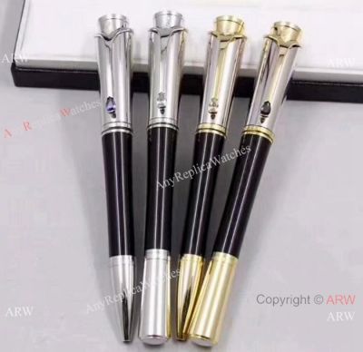 Mont blanc Pens Copy Princess monaco Black & Silver Barrel 